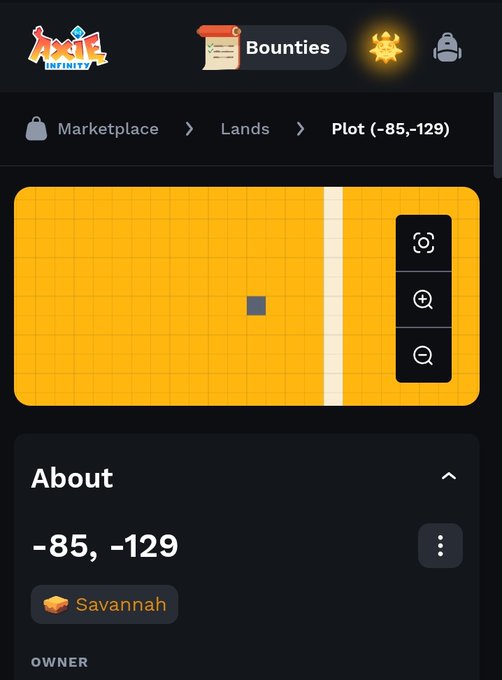 The image shows a screenshot of an app store page for a game called "Landscapes". The main focus of the image is a yellow square with a black border, which appears to be a map or a layout of the game's interface. There are several buttons on this square, including one labeled "About" and another labeled "Safannah", indicating that the app has been purchased by someone from Savannah.
