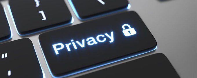 A glowing "Privacy" key with a padlock icon is highlighted on a backlit keyboard, symbolizing the elusive nature of financial privacy in crypto. The image reinforces the post's message that on-chain wallets, though presumed anonymous, often function as open financial diaries without true confidentiality.