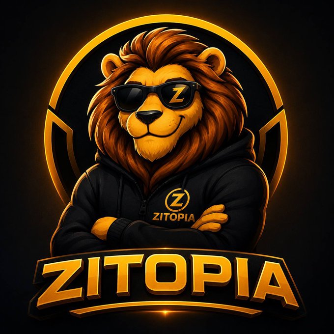 A bold logo featuring a cool lion mascot wearing sunglasses and a black hoodie with crossed arms, displaying the text "ZITOPIA" and a stylized "Z" emblem. The image's confident, community-focused branding reinforces the post's message about building valuable, authentic connections in the Web3 space.
