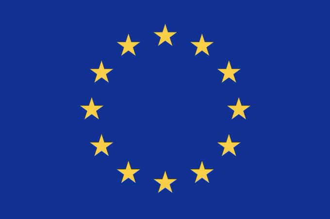 The flag of the European Union, featuring a circle of 12 gold stars on a blue background, symbolizes the EU's serious evaluation of Ethereum as settlement infrastructure for a Euro stablecoin—reflecting how blockchain is shifting from tech innovation to formal policy and financial backbone.