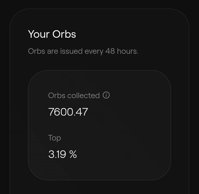 This image captures a snapshot of an individual user's holdings in the Orb ecosystem, specifically displaying the user's current Orb holdings along with their standing in the wider community. The accompanying post celebrates the successful upgrade from Multiplifi V1 to V2, emphasizing significant changes, particularly the new flexibility with xTokens. Now, users can withdraw specific amounts rather than being constrained by the former "all or nothing" approach of V1. This upgrade enhances the utility of Orb, aligning with the sentiment that it can now be employed across multiple DeFi protocols, using its value more granularly and strategically.