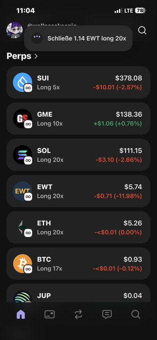 The image features a phone screen displaying various bitcoin transactions, including one worth $37.86 and another at $58.56. In the caption provided below the image, there's text that reads "Selling my ewt for sui this is to high better gme than this". It seems like someone who posted a transaction might be seeking advice on whether they should sell or hold onto their bitcoin investment based on its current value compared to another cryptocurrency. The post suggests selling due to the relatively higher price of the other coin, though it's not clear if the Bitcoin owner is actually considering these transactions as advice for their own trading strategy.