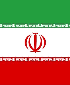 The image displays the flag of Iran, featuring horizontal green, white, and red stripes with stylized Kufic script along the borders of the white band and the national emblem centered in red on the white stripe. The accompanying post suggests the flag symbolizes a country (Iran) reportedly exploring or adopting digital asset transfers, using this as a stepping stone toward broader global adoption of XRP rather than Bitcoin.