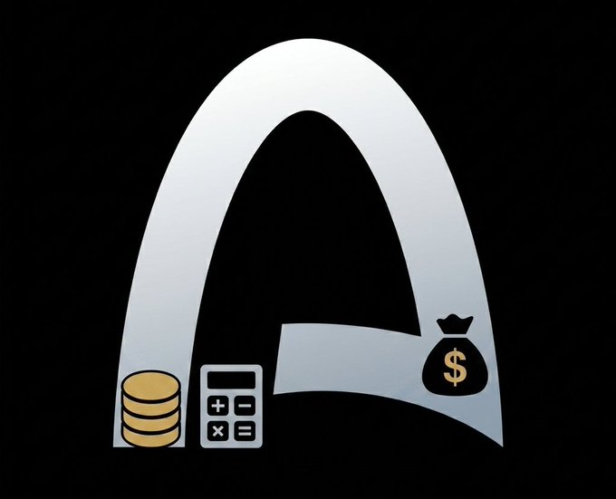The image features an illustration of the letter "A" with a dollar sign, a calculator, and some money stacked up next to it. The caption above the image reads, "one of @arc more interesting design decisions is its use of USDC as the network primary currency instead of relying on a native token for gas fees". This could be particularly relevant for companies and businesses looking to enter the crypto space or expand their operations.