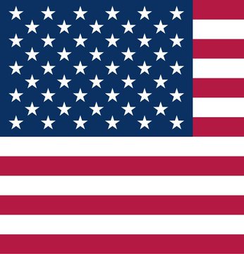 The image shows the American flag, which relates to the post about the U.S. Department of Justice's decision not to reopen its criminal investigation into former Federal Reserve Chair Jerome Powell, a matter of American government and federal authority.