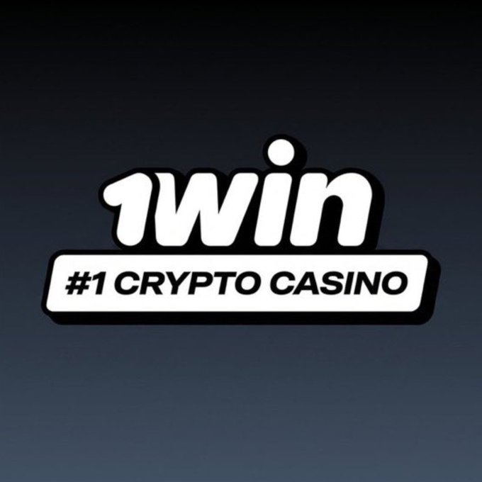 A logo image featuring the text '1win' in large white letters with a black outline, positioned above a white banner reading '#1 CRYPTO CASINO' on a dark gray gradient background.