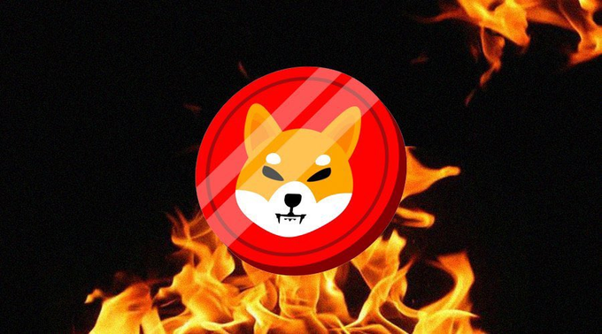 A Shiba Inu token logo appears surrounded by flames against a dark background, visually emphasizing the fiery "giveaway" contest for $PUPPY and $ROAR tokens with SHIBOSHIS NFT prizes.