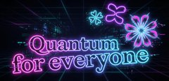 A neon sign glowing in pink and blue against a dark background, displaying a floral design alongside the text 'Dreamtime for everyone'.