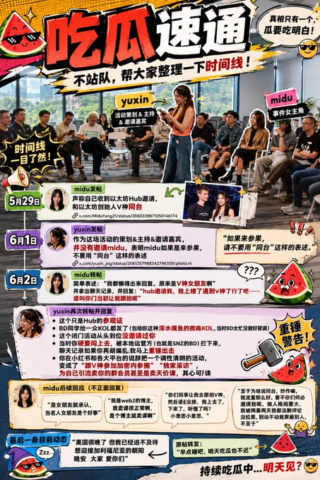 The image features a poster with Chinese characters, including a picture of a woman holding a watermelon slice. The poster also includes text that reads "大家可以在帖子里直接看到", which suggests that there is an event or gathering taking place related to the watermelon image. The post itself contains information about the event, including details such as the date and time it will take place, as well as a list of people who are attending.

The poster also includes a picture of a woman holding a watermelon slice, which is likely an advertisement for a watermelon-related product or service. The image of the woman with the watermelon slice serves to draw attention to the event and create interest in what it has to offer.