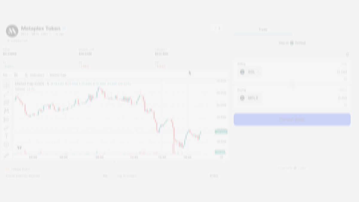 The image shows an overview of a website called "Metaplex" that displays stock market data in a line graph format with different colored lines for each stock. The title at the top of the image states "Never miss a beat with Metaplex." This indicates that the platform provides real-time information on various stocks and helps users stay informed about their investments.