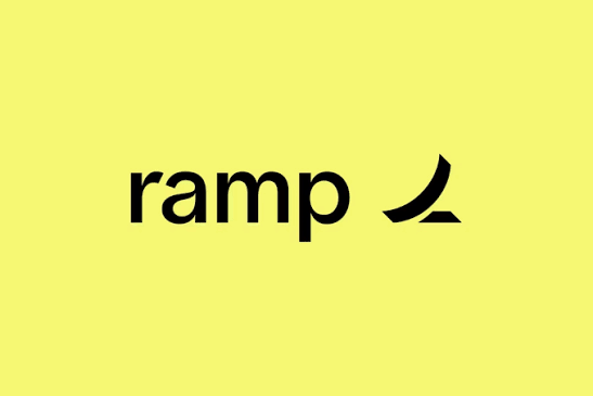 The Ramp logo displayed in black text on a bright yellow background.