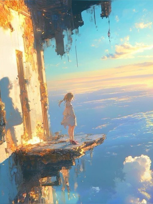 The image features a girl standing on a cliff overlooking the ocean at sunset. The sky above her is filled with clouds, creating a beautiful backdrop for this scene. The girl appears to be looking out over the water, possibly enjoying the view or contemplating something. The image does not directly relate to the post about Web3 and its future infrastructure; however, it can be seen as an example of how people appreciate natural beauty and find peace in serene environments.
