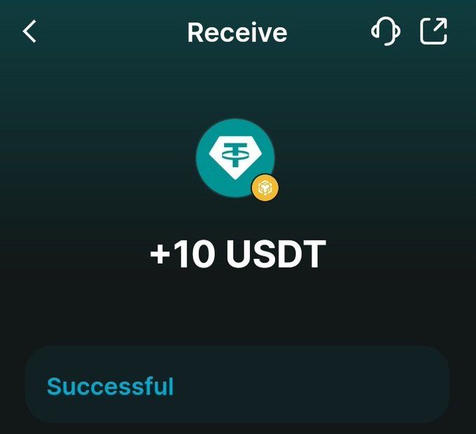 The image shows an email notification from Bitget Wallet, which has been sent to the user's phone number. The message reads "Good night everyone Today I'M RECEIVE USDT from Bitget Wallet বাংলাদেশ. I hope have a good day for all." This email contains a link that directs the recipient to a page where they can receive their reward, which is 10 USDT.