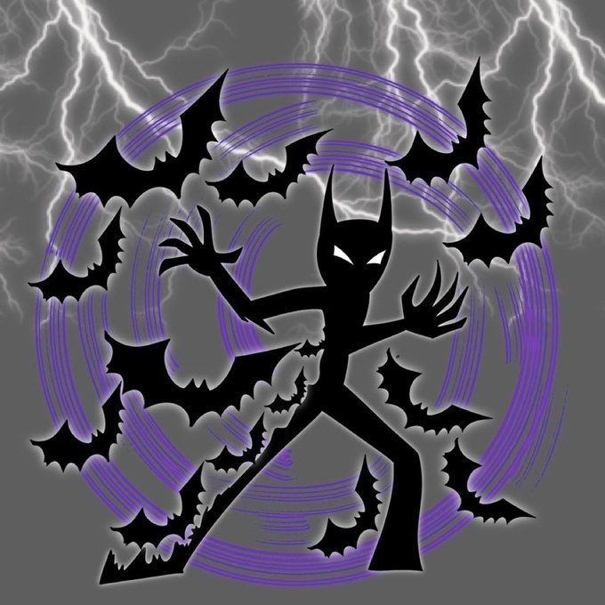 A black stick figure demon with bat wings, horns, and glowing white eyes stands menacingly against a stormy sky filled with lightning bolts and purple energy swirls. The dark, Halloween-esque illustration visually represents the "BeStickman" brand name, fitting the gothic and edgy aesthetic often used in Web3 promotional art to hype a 10,000-supply NFT collection launching on Robinhood Chain.