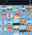 A screenshot of a social media feed displaying multiple avatars or profile pictures in a grid layout.
