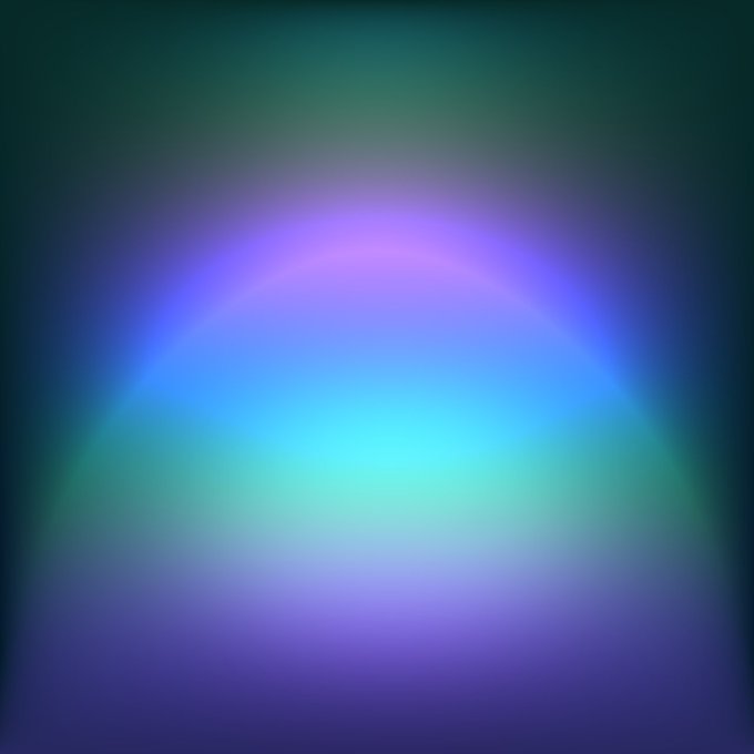 A blurred, abstract gradient image featuring soft horizontal bands of green, blue, and purple light creating an ethereal, glowing effect.