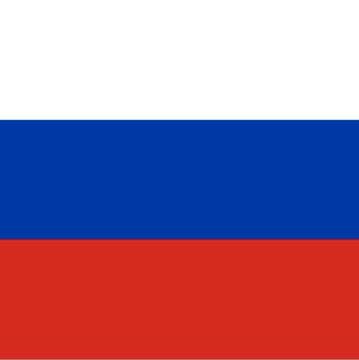 The image displays the Russian flag with horizontal bands of white, blue, and red. It humorously accompanies a post joking about crypto traders being "locked in" 24/7, implying they rarely go outside.