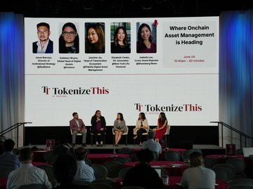 A panel discussion at the "Tokenize This" NYC conference features speakers discussing "Where Onchain Asset Management is Heading" before an audience of 500+ attendees, aligning with the event's focus on institutional execution of tokenization across compliance, custody, and liquidity.