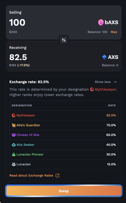 The image shows a trading app's screen displaying various options for exchanging cryptocurrency or selling coins on Baxes. The screen also includes a message about researching exchange rates before using them within the ecosystem of the app, which suggests that there might be potential risks associated with using the currency outside of the platform being used by the app. It is important to pay attention to such advice and ensure that one's research aligns with the app's purpose or the specific platform they are interacting on.