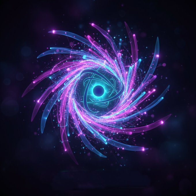 The image features a vibrant, swirling pattern of blue and purple lights against a dark background. This captivating display of colors and shapes resembles a spiral galaxy or a cosmic explosion, creating an immersive visual experience that draws the viewer's attention. The image is accompanied by text that reads "A blockchain ecosystem becomes powerful when it evolves beyond simple transactions and starts enabling coordination at scale." This statement highlights the potential for innovation in the field of blockchain technology to revolutionize various industries through enhanced coordination and collaboration.