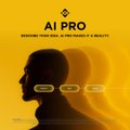 A yellow advertisement graphic for "AI PRO" featuring a silhouette of a head with circuit patterns, offering free tools and unlimited content.