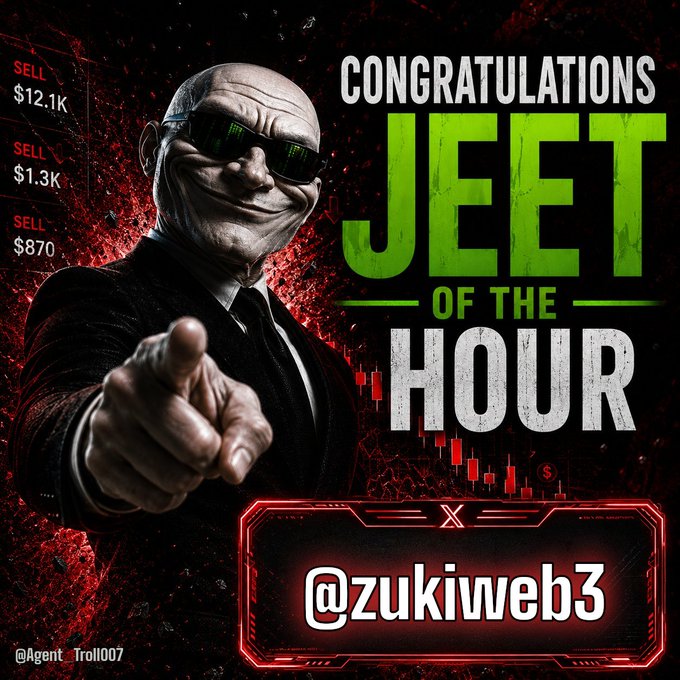 The image features a man wearing a suit, holding up his finger for the camera while smiling broadly with two thumbs up signs. In the background behind him, there are various numbers written down that likely represent different amounts of money he has earned through sales or transactions. The caption reads "Congratulations @zukiweb3 just sold $88 of ...".