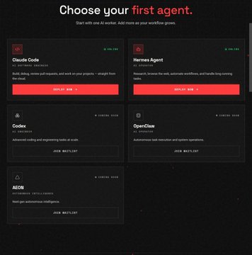 The screen displays a list of five job titles displayed on four separate tabs within an email message. The first tab shows "Choose your First Agent" with three options, followed by another tab displaying four job titles under its own label. The third tab features two more job descriptions, and the fourth tab showcases yet another set of job titles below its corresponding name. Each job description is accompanied by a price tag, indicating their respective rates for hiring. Additionally, there are numbers displayed on the screen, possibly representing the cost of using these job agents or the progress made in deploying them to improve system performance. The overall context suggests that this might be an email conversation about different types of AI work-flow options and their associated costs or benefits.
