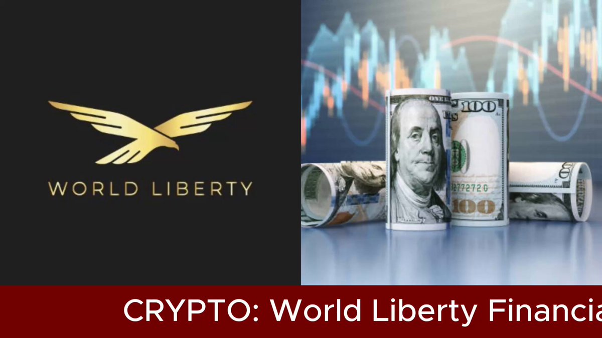 The image shows two dollar bills, one being a physical one placed next to a digital version of the currency. The digital version features the word "Crypto" written above the United States dollar sign. It also includes a headline that reads "World Liberty's $USD1 is Now the 4th Largest Stablecoin @worldlibertyfi 's $USD1 Stablecoin is now ranked 4th in stablecoins backed by the U.S. dollar". This suggests an interesting juxtaposition between physical and digital forms of money, as well as highlighting the prominence of Cryptocurrencies in today's financial landscape.