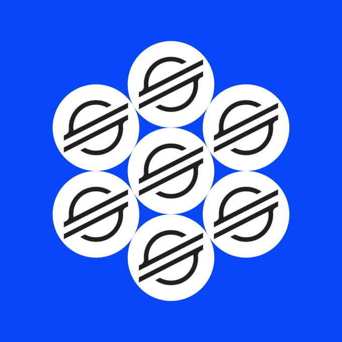 The image features a blue background with seven circles of varying sizes, all containing the same black line symbol. The largest circle has a smaller one inside it, creating a sense of depth and dimension. The text "7 years in heaven" is written below the circles, which appears to be related to the post about time spent on earth or the concept of spending 7 years in the heavens.