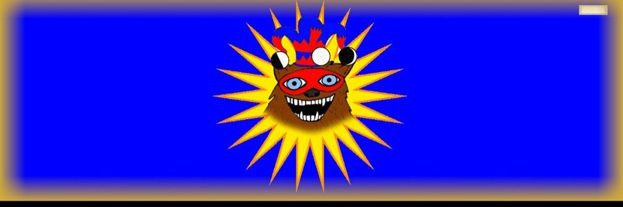 The image shows a blue background featuring a stylized, grinning brown bear-like mascot wearing a red mask and crown, surrounded by a bright yellow sunburst. Paired with "Just today...", the image evokes a sudden, triumphant bull run or explosive upward market movement, with the menacing yet gleeful bear figure humorously suggesting bearish traders being "blinded" or overwhelmed by a surprise rally.