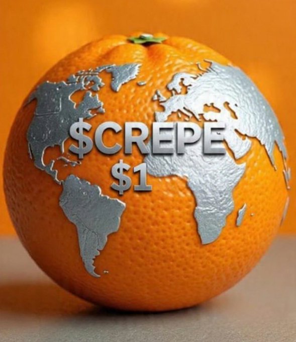 The image features a large orange globe adorned with a $1 price tag written on top, suggesting that the cost of the item being advertised is one dollar. The orange is centrally positioned within the frame, creating a visual focal point. The background appears to be an orange color, but it is blurred and not directly related to the main subject matter.