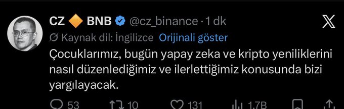 The image displays a post from someone named Binance CZ that has been shared with a Twitter account. The content of the post includes text that seems to be a summary or headline, but it is not clear exactly what it says. In addition to this main post, there are other posts in the image as well, which may provide further context about the situation at hand. However, the primary focus remains on the Twitter account and its content. The person who shared the post is likely expressing their thoughts or opinions regarding Binance CZ's actions or something else related to the platform.