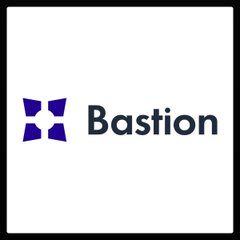 The image shows the logo and name of "Bastion" (Bastion Trading) in dark blue text alongside a four-petal geometric icon. This relates to the post by identifying Bastion Trading as the major shareholder of SkyAI ($SKYA) that is seeking information about the company's $SOL token disposals and modifications to its $3 tender offer.