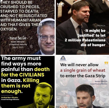 A collage of quotes from Israeli officials allowing starvation in Gaza, featuring Bezalel Smotrich, Itamar Ben-Gvir, and Amichai Eliyahu.

The image actually doesn't relate to the post's content, which discusses crypto/SEC/Point Farm Capital. The collage shows controversial statements from Israeli politicians about Gaza humanitarian aid, with no apparent connection to cryptocurrency or financial regulation.