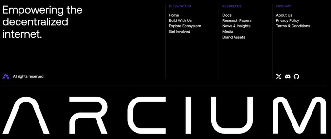 The image features a black and white poster for an internet company named "Arcium" that has been described as a "smartphone app". The poster displays the company's name, logo, and a list of services they offer. It also includes information about privacy and security measures taken by the company to protect user data.