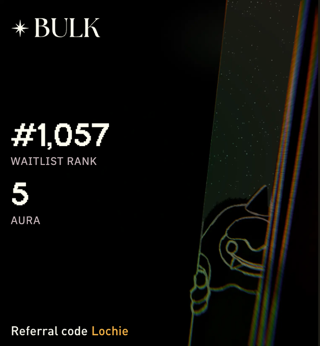 The image presents an advertisement for "Bulk Trade" that states, "BulkTrade has officially gone live on mainnet." The photo displays a black background with white text, including the numbers 1 through 5 along with the words "BulkTrade," "ref", and "Lo." The caption also contains details about the product or service.