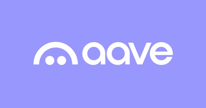 The image features a logo that reads "aave" written in white letters against a purple background, which stands out prominently due to its contrasting colors. The text also includes some additional information about the company's approval for UK operations, indicating their readiness to expand into the country's financial landscape. This development is significant as it signifies the integration of DeFi technology within traditional financial systems and could potentially lead to increased adoption and growth in the industry.