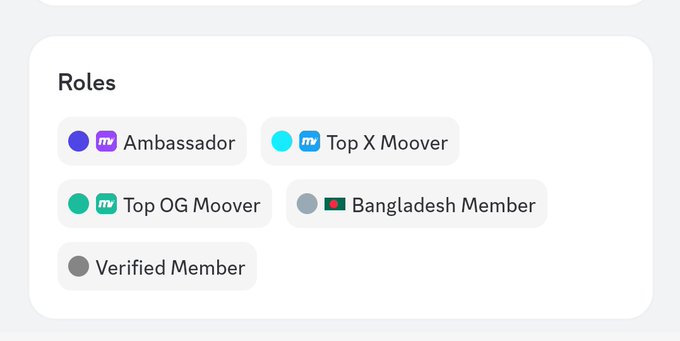 The image shows a post about being Ambassador for @moovexyz, which is an online community platform that connects people with similar interests. The post highlights the benefits of joining the platform, such as expanding one's network through growth referrals and supporting the community by engaging in the ecosystem. It also mentions how the user can make it more rewarding for all involved by participating actively within the community.