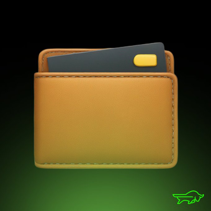 A stylized orange wallet with a dark card peeking out sits against a black background with a green glow at the bottom, reinforcing the urgency of the "DROP YOUR SOL WALLET NOW — LAST CHANCE" call to action. The wallet imagery directly symbolizes the prompt to secure or claim a Solana (SOL) wallet before the opportunity expires.