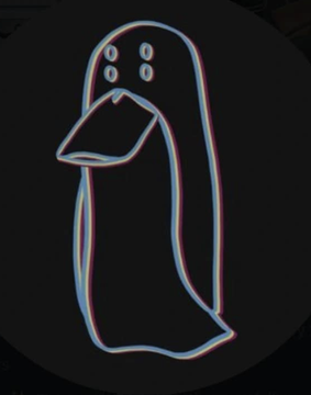 A glitchy, holographic-style image of a ghost with two hollow eyes is displayed, serving as a meme to humorously suggest that Ledger hardware wallets are "dead" or unreliable following ZachXBT's public criticism of them.