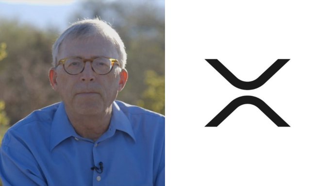 A side-by-side image featuring a portrait of an older man with glasses on the left and the black X (formerly Twitter) logo on the right.