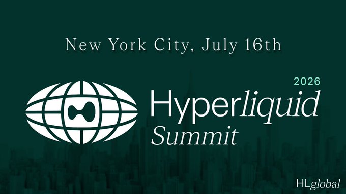 The image features a logo for the Hyper Liquid Summit, which is an event held by New York City's Global Health Lab (GHL). The logo consists of a globe with two black circles representing the cities of New York and London. The text "Hyper Liquid" is written in white letters above the globe.