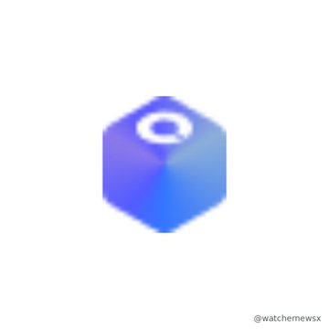 A simple 3D blue cube icon on a white background, watermarked '@watchmewsx'.