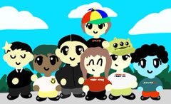 A group of cartoon-style avatars resembling the Milady Maker NFT characters stands together, with one prominently displaying "ukiyo" on its shirt, promoting the upcoming free mint event for the ukiyo collection scheduled in 24 hours at 16:00 UTC.