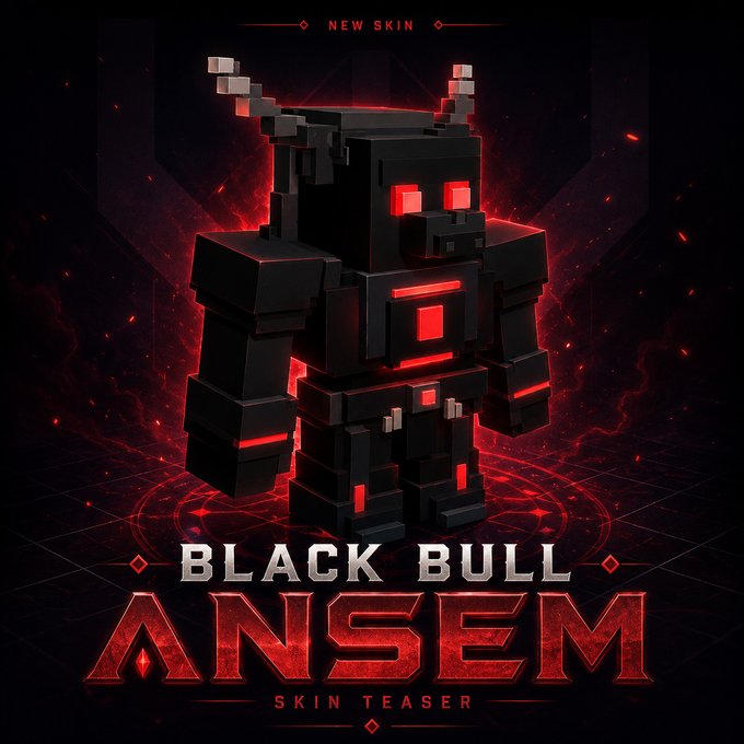 This image is a teaser for the "Black Bull Ansem" new skin, which is being released by the creators of AFK Heroes to celebrate the game's milestone of 350 million players, with over 3,500 daily active users.