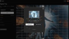 A dark video editing timeline interface with a small preview window showing a figure in a forest setting, overlaid with orange tracker points.