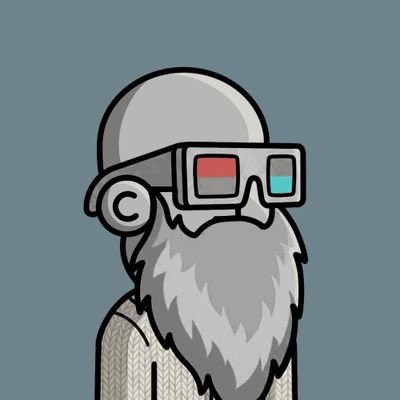 A cartoon character with a white helmet, long grey beard, and red/cyan 3D glasses is shown. The post from @zubidorm vouches for another user, with the imagery suggesting nostalgic approval of a longtime acquaintance, like a wise, classic figure giving a stamp of credibility.