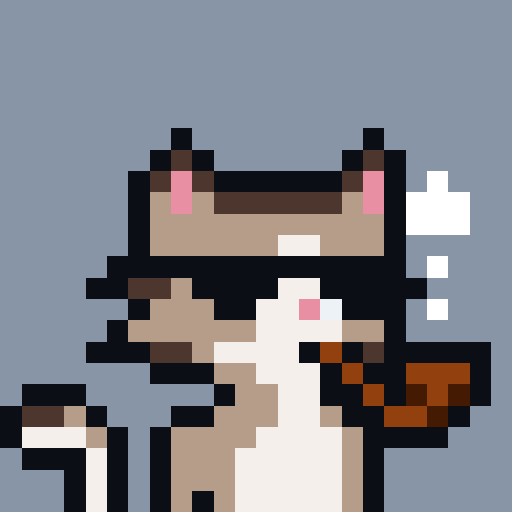 A cute pixelated tan and white cat character with pink cheeks, a fish in its mouth, and a bone beside its head is shown. The whimsical image fits the post's lighthearted weekend giveaway, inviting users to share their funniest jokes for a chance to win 5 OpenCatz tokens.