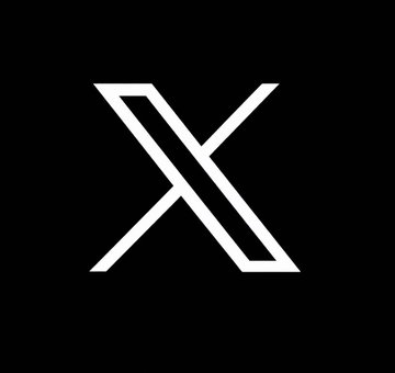 The image shows the X logo (formerly Twitter) in white on a black background, representing Elon Musk's social media platform mentioned in the post about X exploring stablecoin payments for content creators.