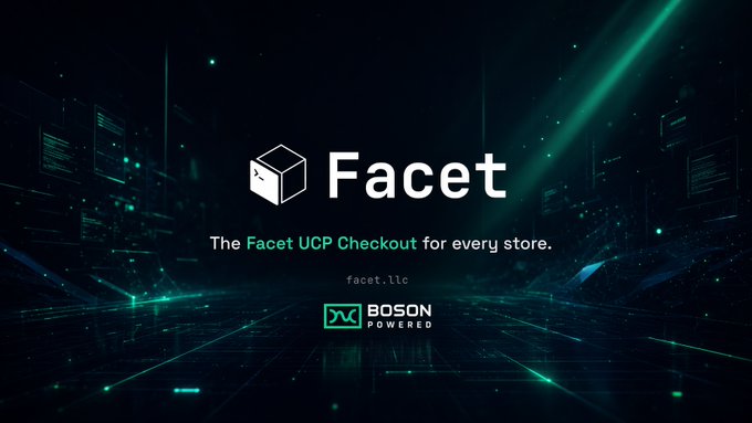 An advertisement for 'Facet - The Facet UCP Checkout for every store' at facet.llc, noted as 'Boson Powered'.